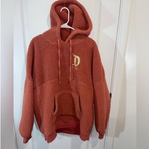 Disneyland Spirit Jersey Jacket Hoodie in Rust Red Gold